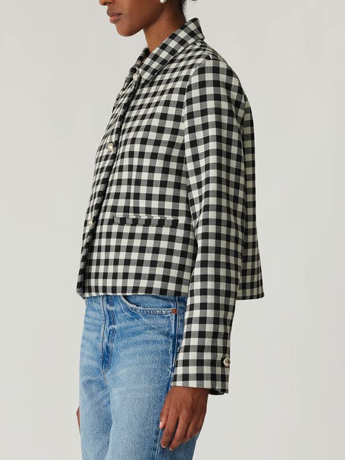 REBECCA TAYLOR REBECCA TAYLOR PHILLIPA CHECK CROPPED JACKET
