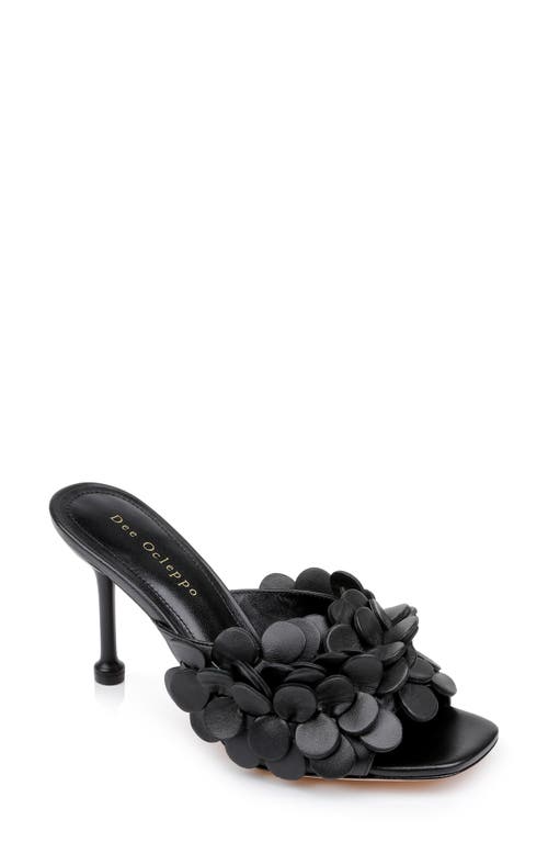 London Slide Sandal in Black Leather