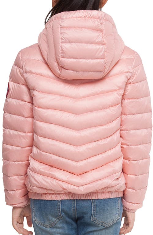 Shop Rokka&rolla Kids' Ultra Light Quilt Packable Down Jacket In Sweet Pink