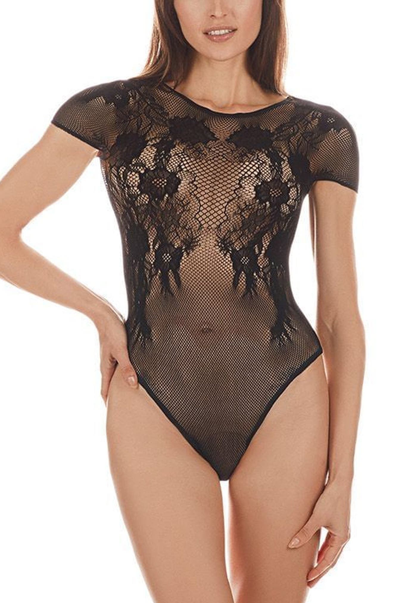 floral mesh bodysuit