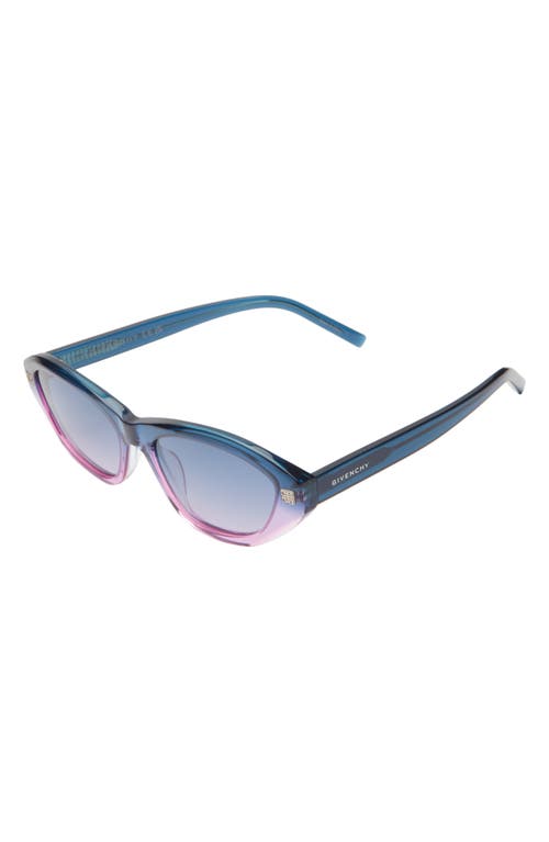 Shop Givenchy Gv Day Cat Eye Sunglasses In Blue/other/gradient Blue