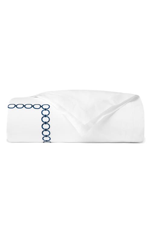 Sferra Catena Duvet Cover, Full Queen In White/navy