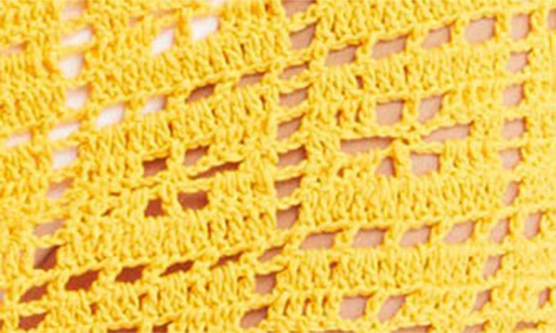 Shop Memorial Day Kembang Crochet Miniskirt In Yellow