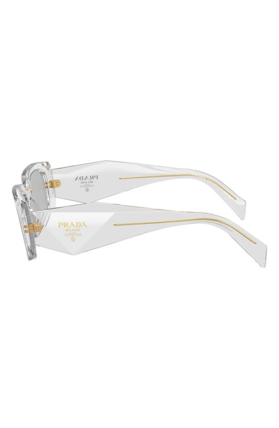 Shop Prada 51mm Rectangular Sunglasses In Clear