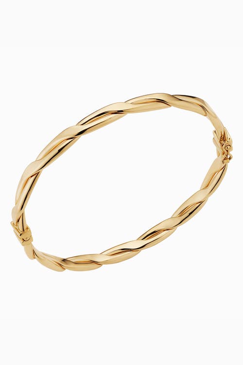 Shop Oradina 14k Yellow Gold Amore Bangle