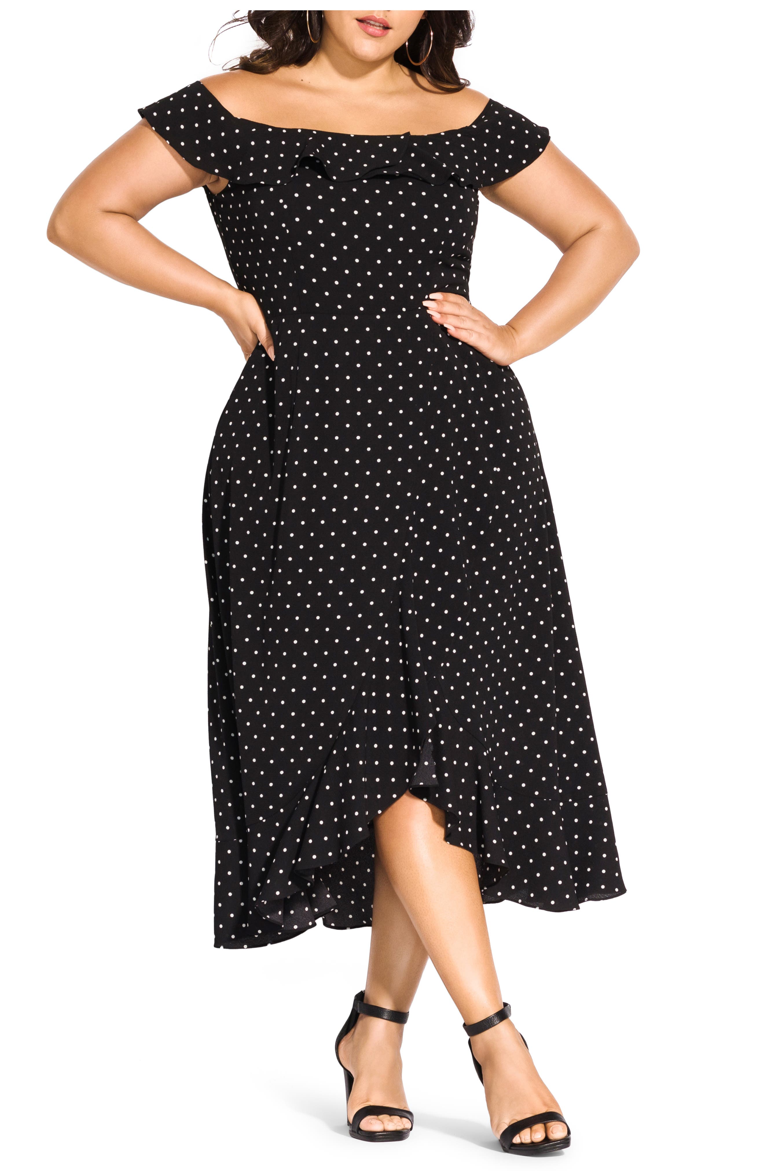 city chic polka dot dress