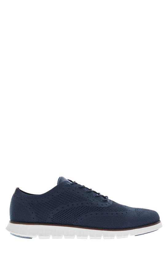 Shop Reaction Kenneth Cole Nio Wingtip Knit Oxford In Navy