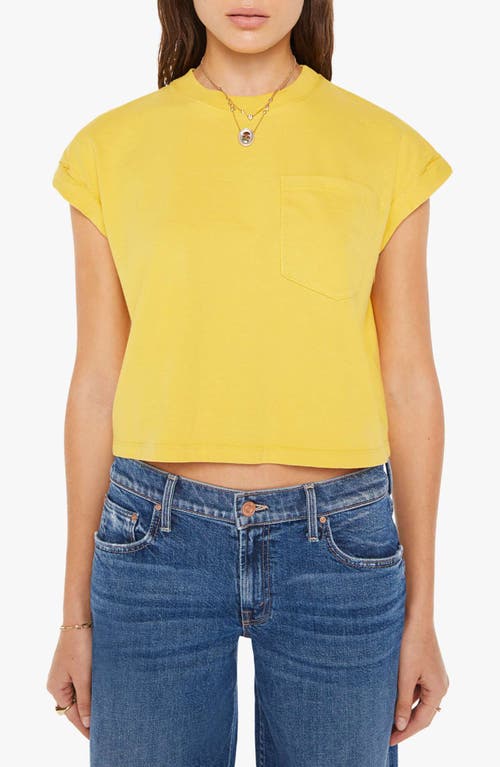 MOTHER The Keep Rolling On Pocket Cotton T-Shirt Super Lemon at Nordstrom,