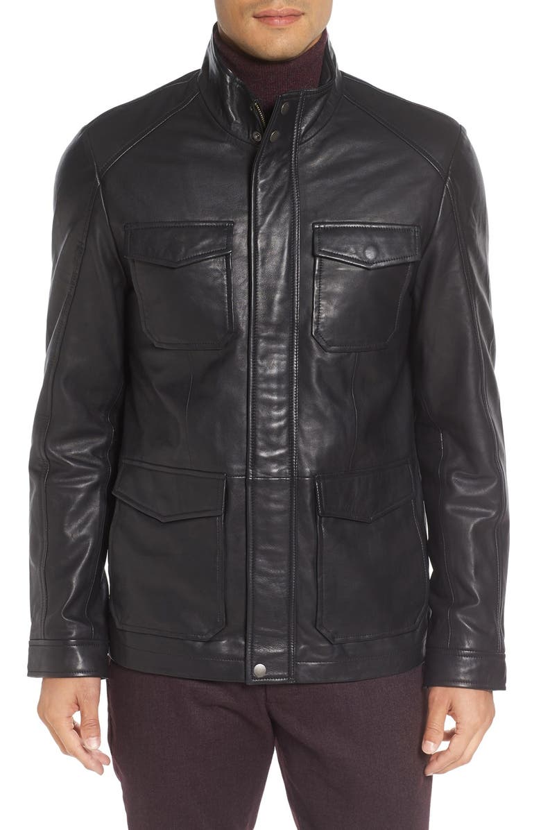 Ted Baker London Force Leather Jacket | Nordstrom