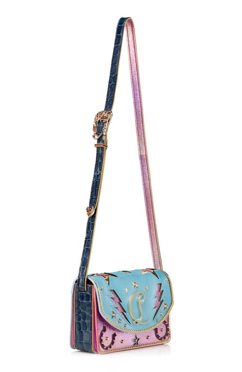 Christian Louboutin Small Loubi54 Giddy Leather Crossbody Bag In 6643 Mineral/multi Billy