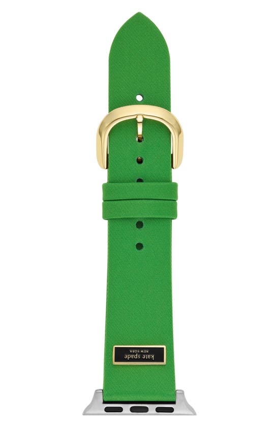 Shop Kate Spade Nylon 20mm Apple Watch® Watchband In Green