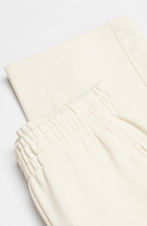 Shop Mango High Waist Jogger Pants In Light Beige