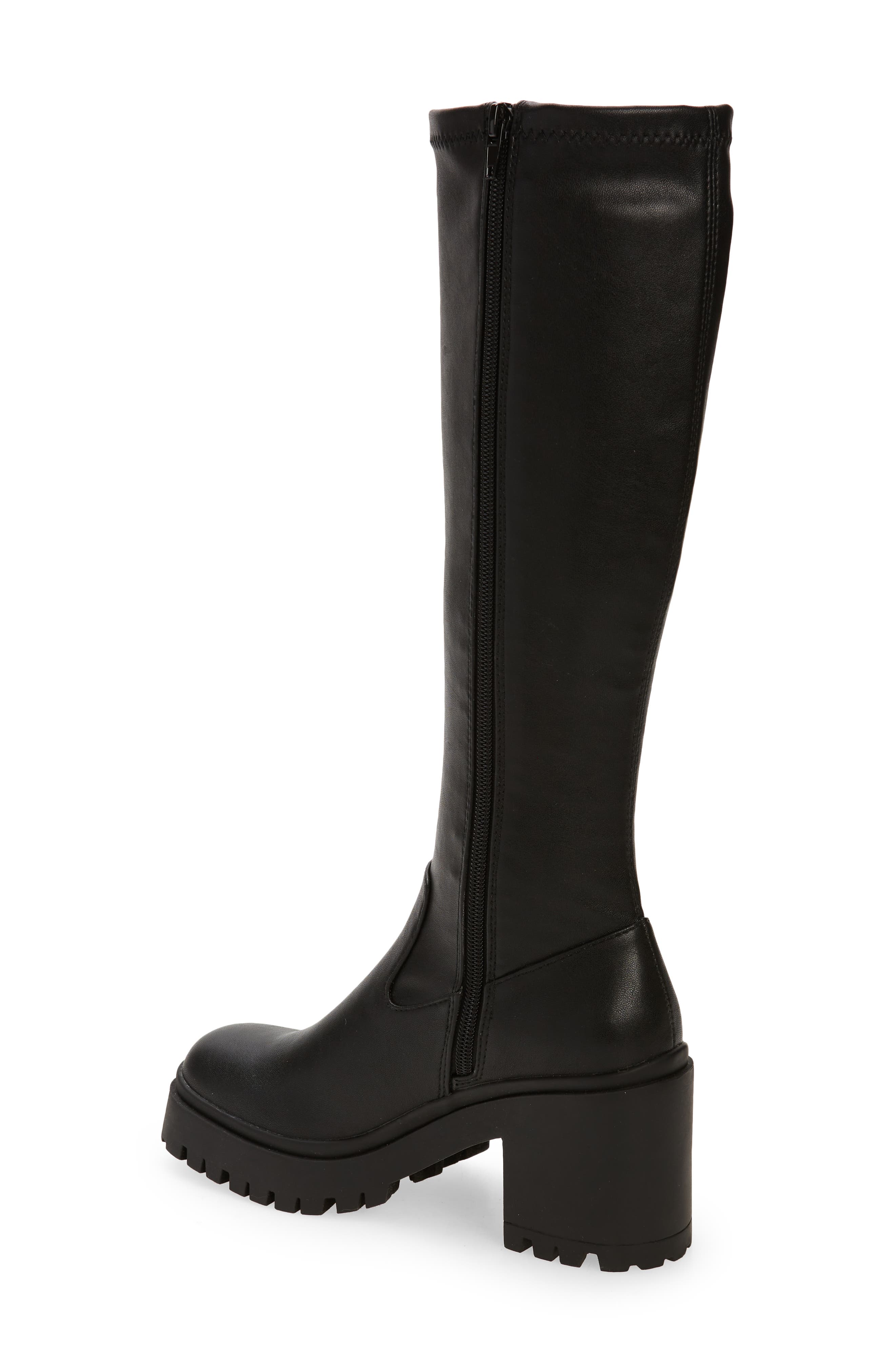 Steve Madden Lalo Lug Sole Tall Boot in Bone at Nordstrom, Size 10