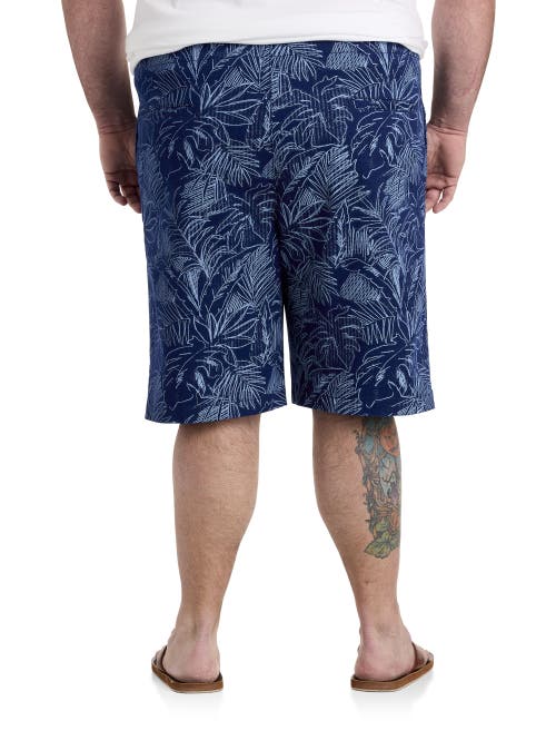 True Nation Stretch Tropical Drawstring Shorts In Tropical Palms