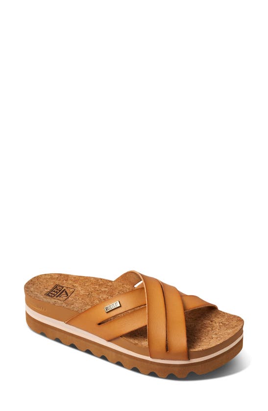 Shop Reef Cushion Bloom Hi Slide Sandal In Natural