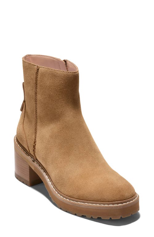 Shop Cole Haan Gillian Waterproof Bootie In Desert Suede