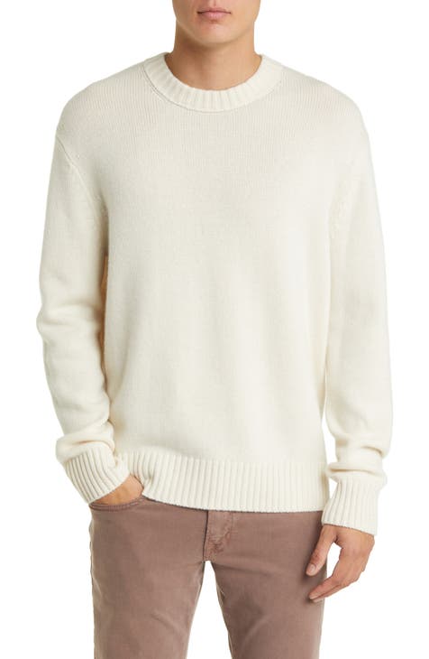Men's White Cashmere Sweaters