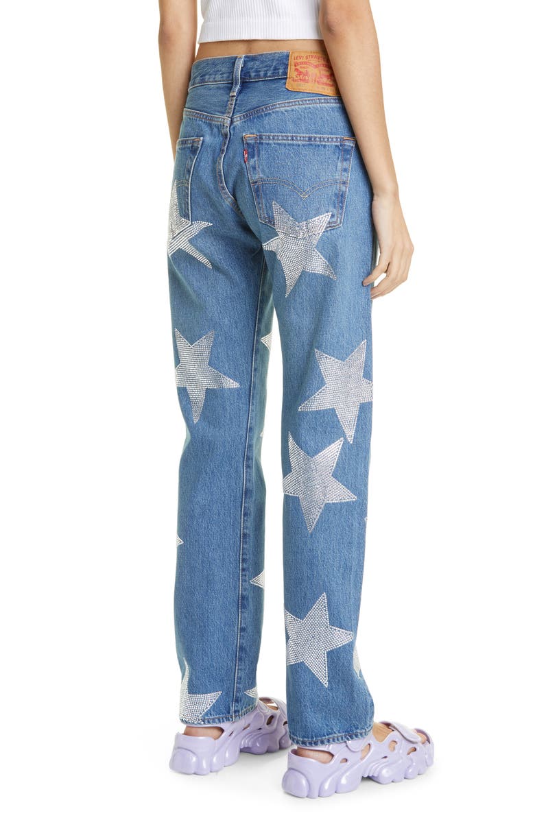 Collina Strada x Levi's® Star Capsule Rhinestone 501® Straight Leg Jeans |  Nordstrom
