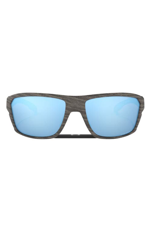 Oakley Split Shot Woodgrain Collection 64mm Polarized Oversize Sunglasses in Wood Green at Nordstrom