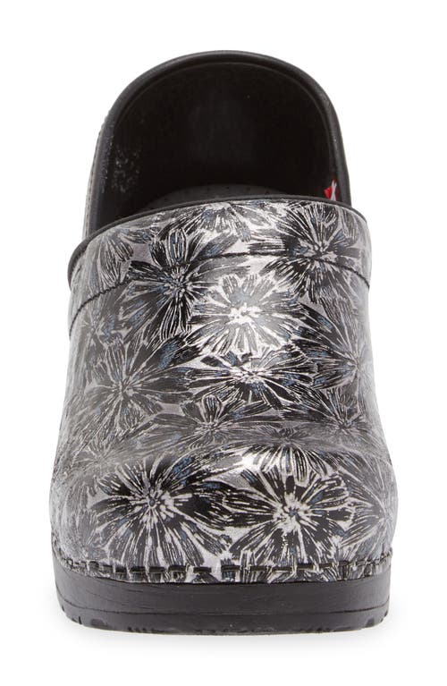 Shop Sanita Rumney Floral Clog In Black/silver