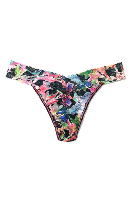 Floral Print Original Rise Lace Thong in Unapologet
