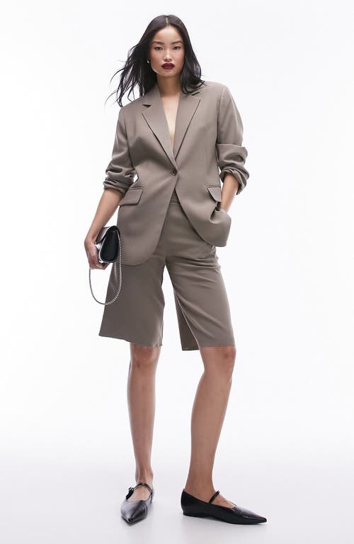 Topshop Awkard Length Suit Shorts Light Grey at Nordstrom, Us