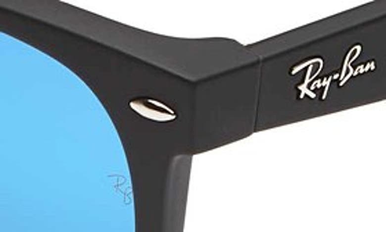 Ray Ban Ray-ban 'new Wayfarer' 55mm Sunglasses In Black/ Blue Mirror