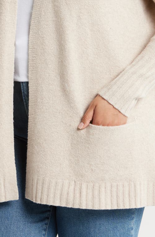 Shop Caslonr Caslon(r) Open Front Cardigan In Tan Doeskin Heather