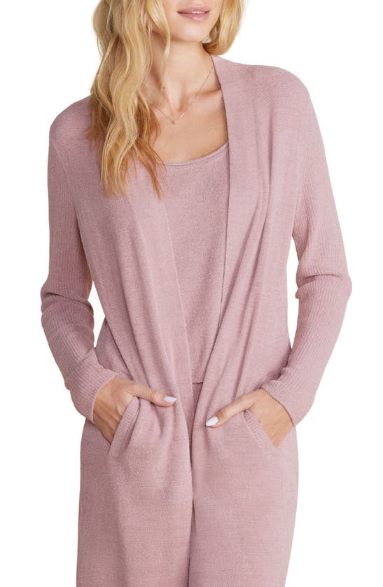 Shop Barefoot Dreams Everything Cozychic™ Ultra Lite® Open Front Cardigan In Teaberry
