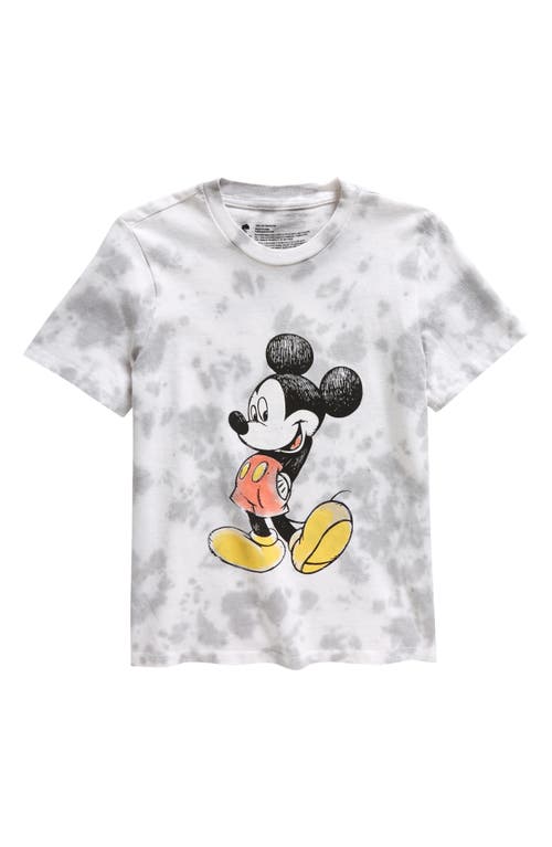Tucker + Tate Kids' Cotton Graphic T-Shirt in White- Black Tie Dye Mickey
