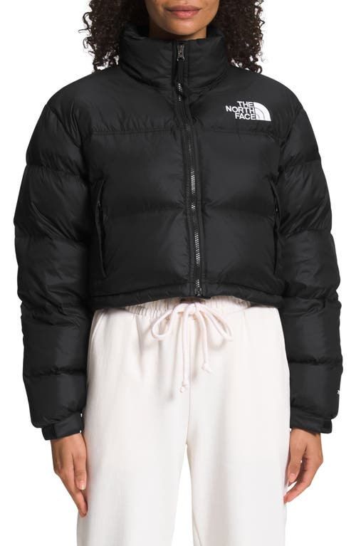 Shop The North Face Nuptse Water Repellent 700 Fill Power Down Short Puffer Jacket In Black/black