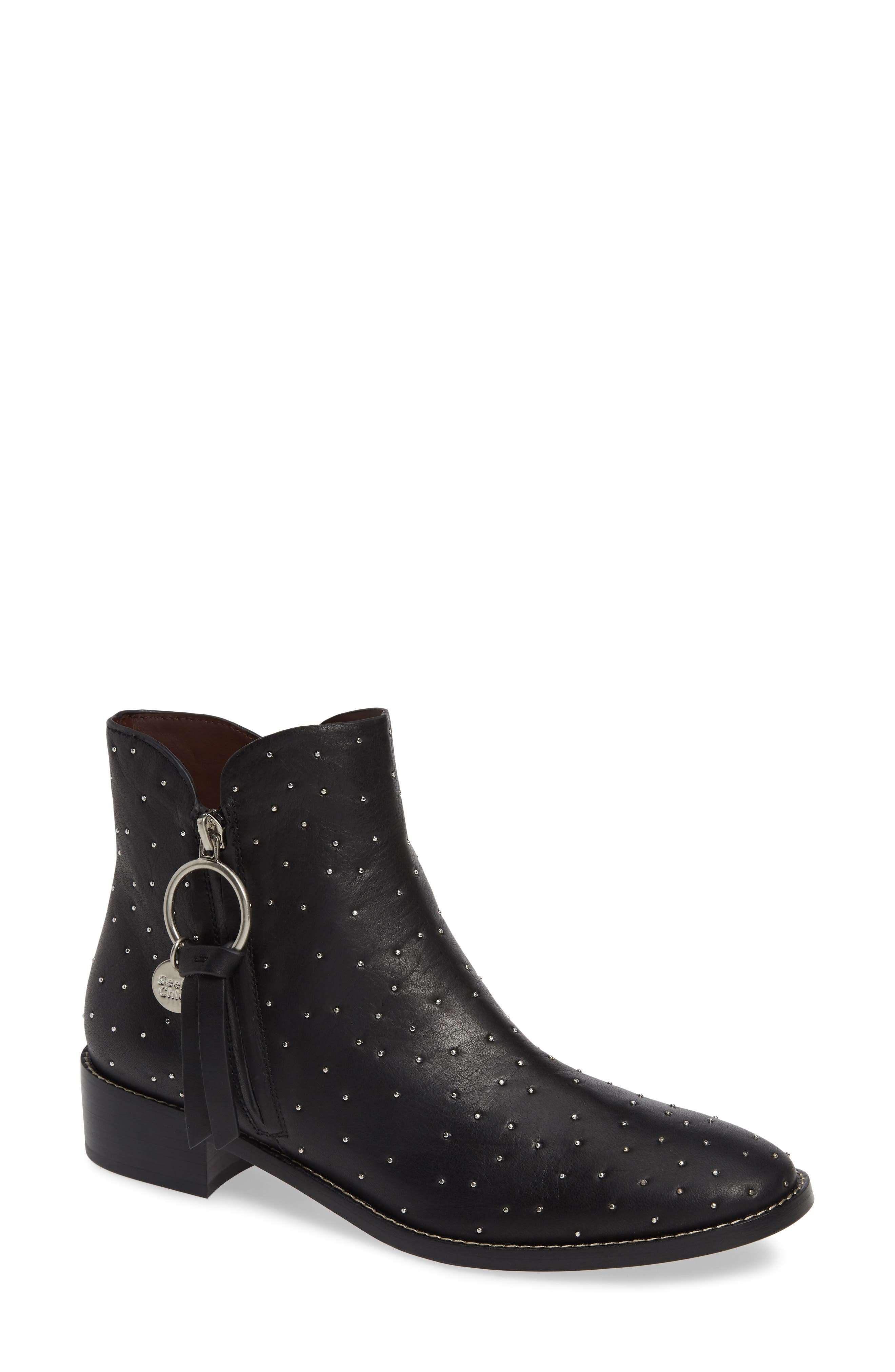 See By Chloe Louise Studded Bootie, Black