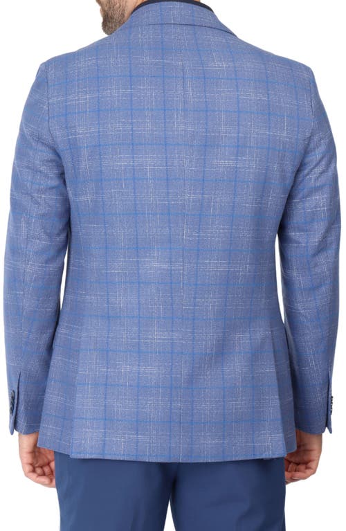 Tailorbyrd Classic Broken Windowpane Sport Coat In Ice Blue