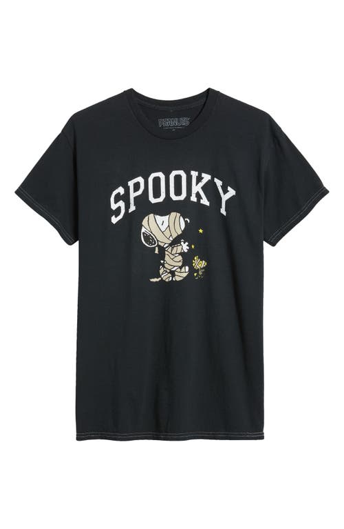 Shop Vinyl Icons Peanuts® Spooky Cotton Graphic T-shirt In Black