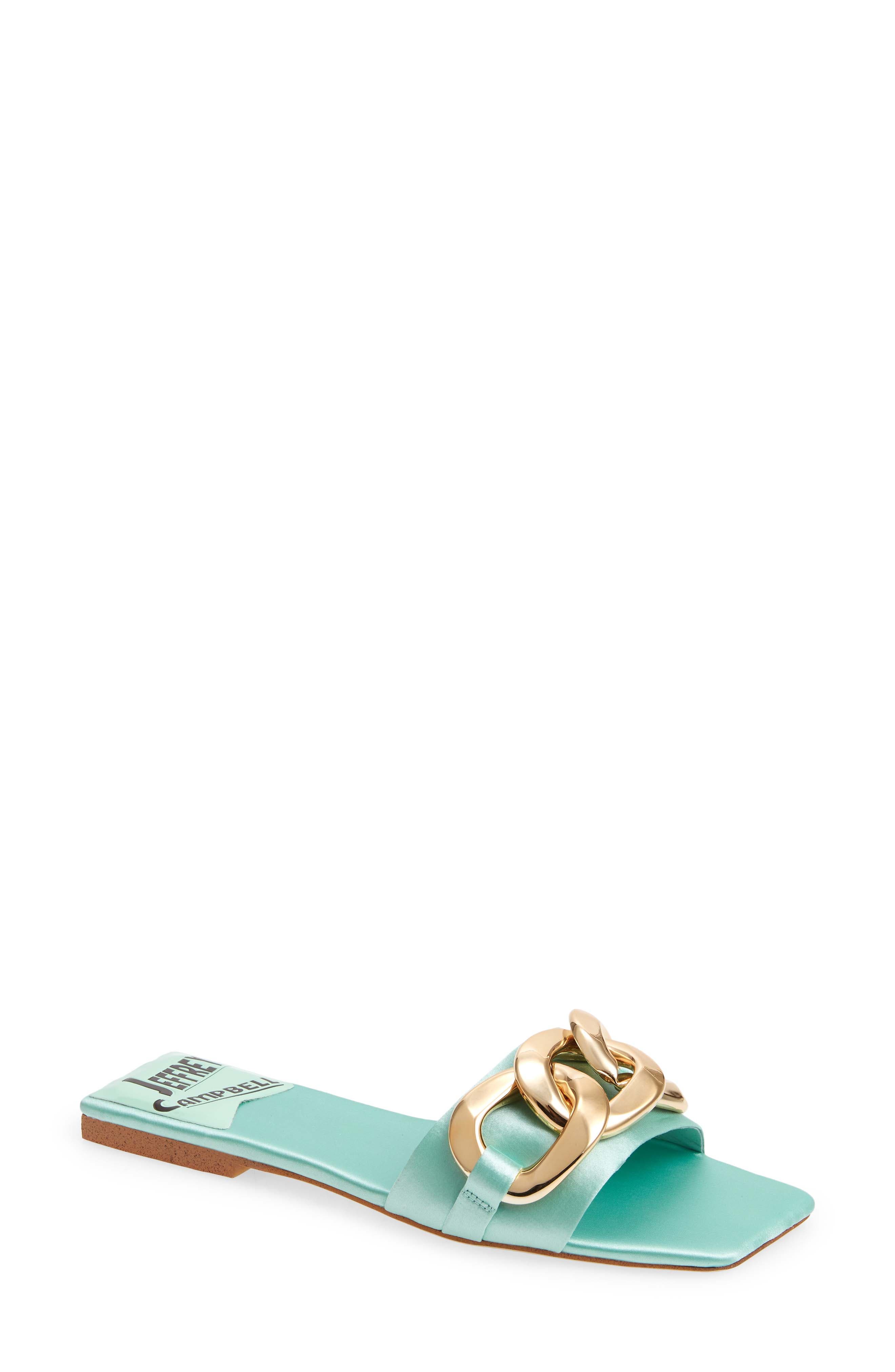 mint blue sandals