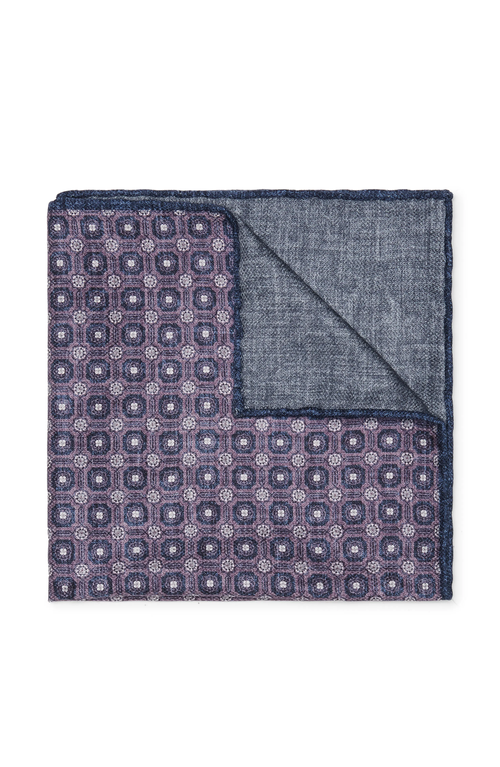 Brunello Cucinelli Pocket Square With Pattern In Grape