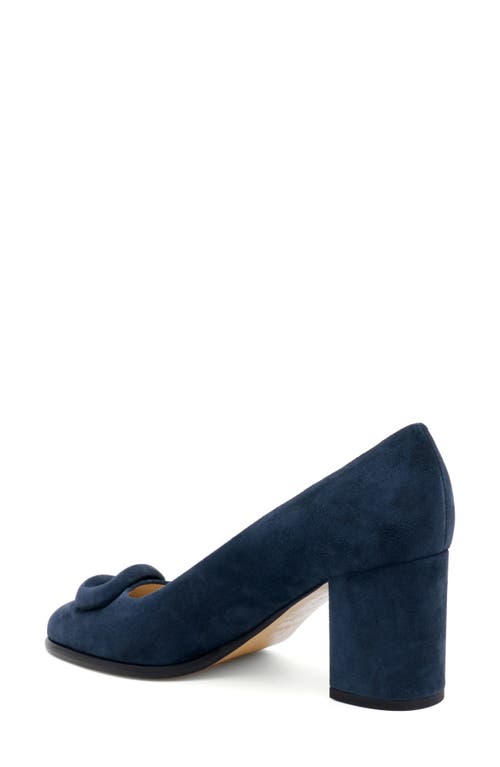 Shop Amalfi By Rangoni Lavinia Block Heel Pump In Navy Cashmere