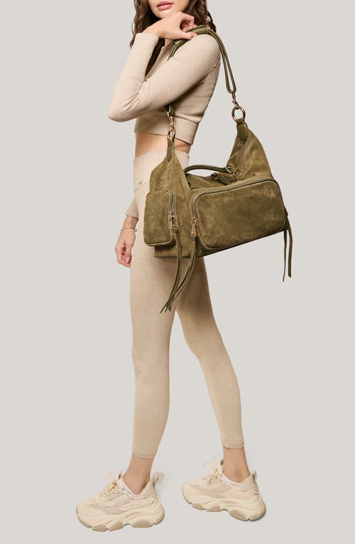 Shop Aimee Kestenberg Away We Go Suede Shoulder Bag In Kelp Suede