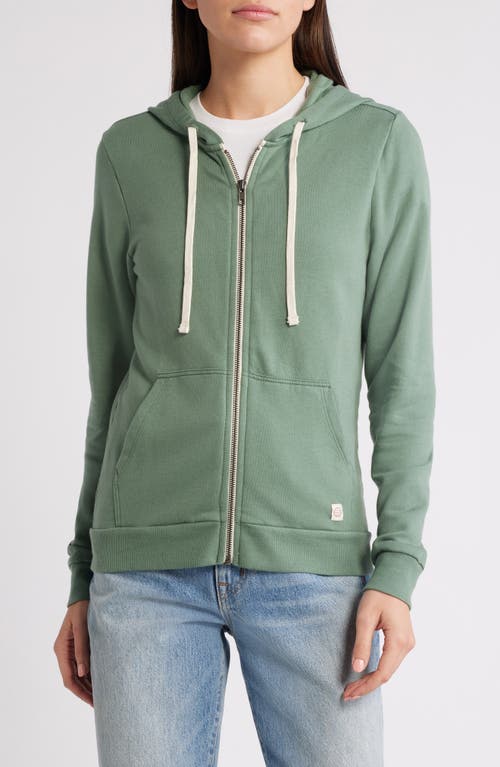 Shop Marine Layer Afternoon Full Zip Hoodie In Sage Green