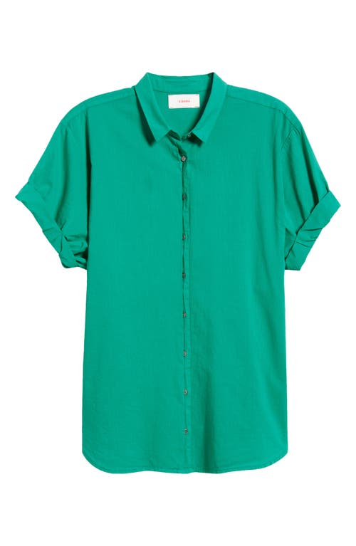 Shop Xirena Xírena Channing Cotton Shirt In Sea Green