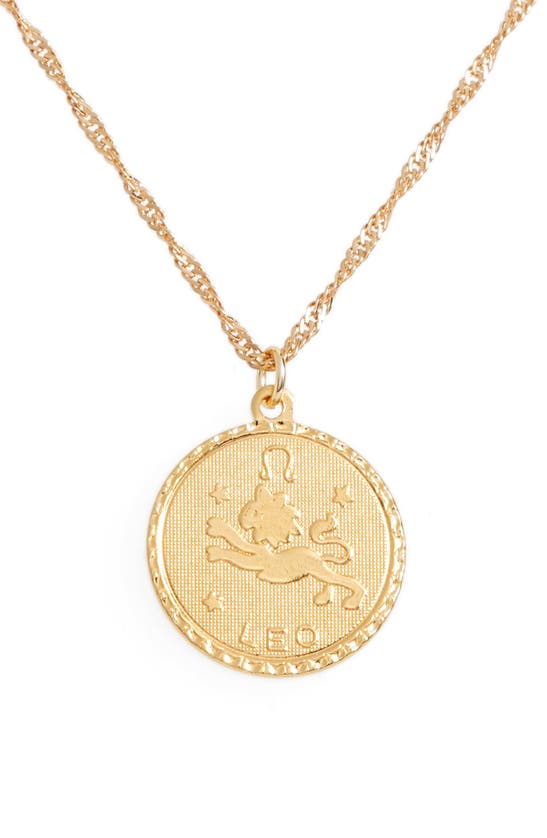 Cam Ascending Zodiac Medallion Necklace In Leo