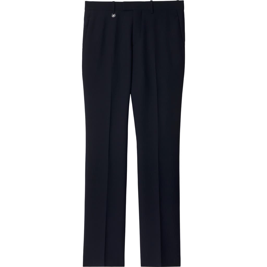 Burberry Equestrian Knight-motif Tailored Trousers In Black