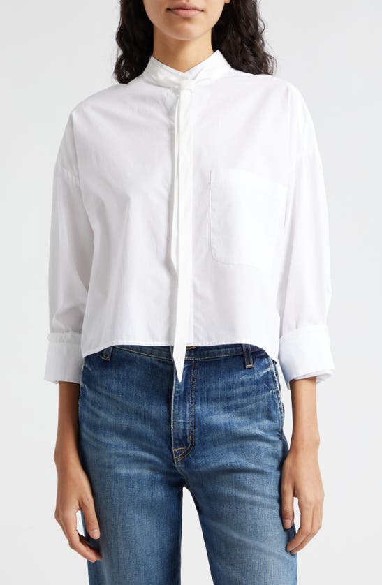 Shop Twp Darling Tie Neck Shirt In White