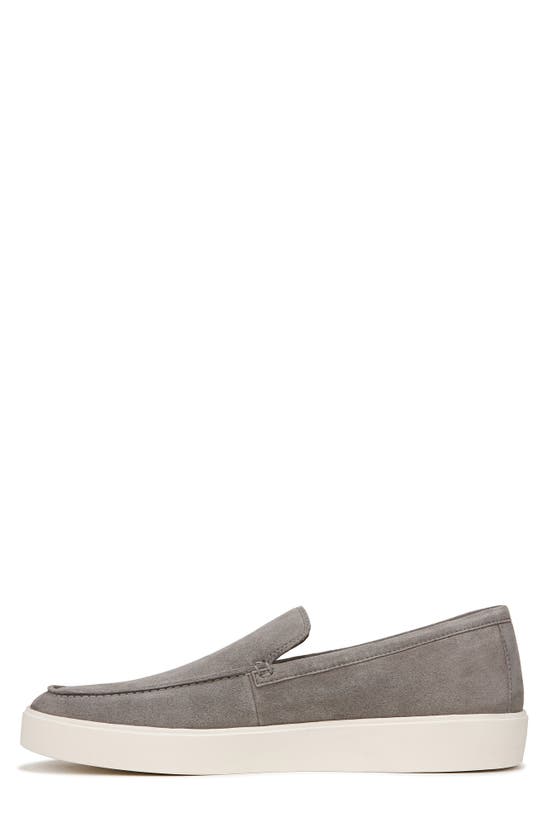 Vince Toren Mens Leather Slip On Loafers In Smokegrey