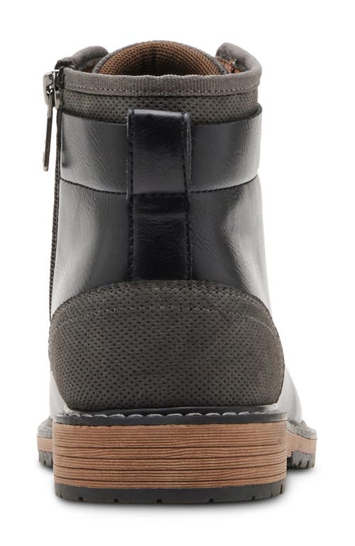 Madden Taskorn Combat Boot In Black Leather Pu