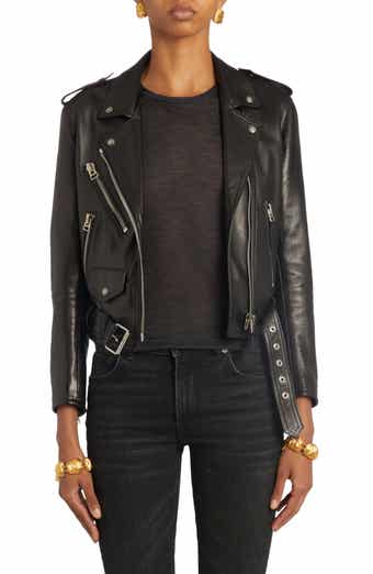 Saint Laurent Leather Moto Jacket Nordstrom