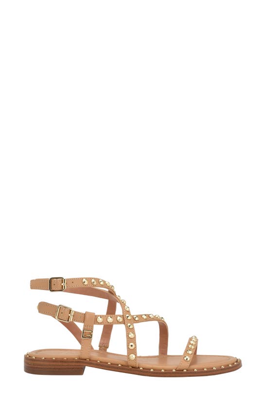 Shop Guess Yamara Studded Gladiator Sandal In Light Natural 110