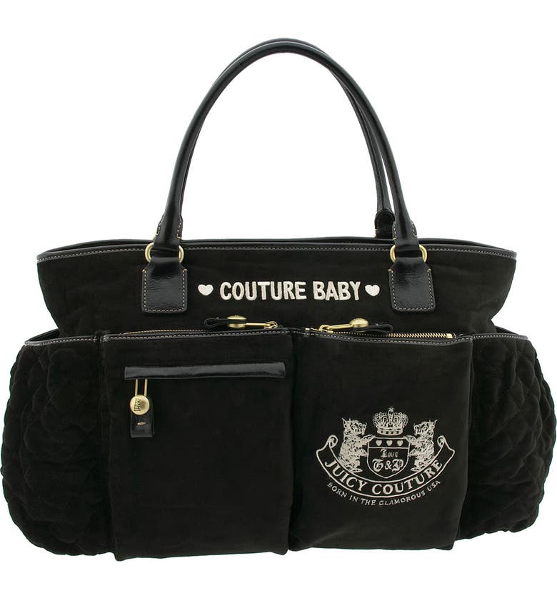 Quilted Velour Baby Tote