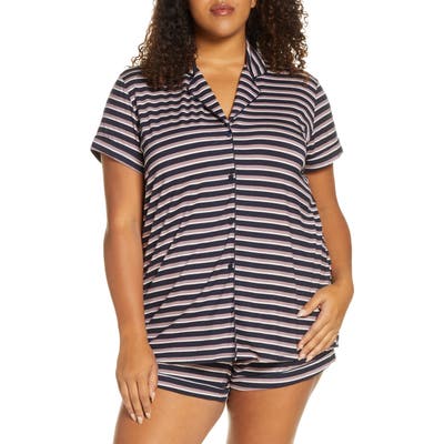 Plus Size Nordstrom Lingerie Moonlight Short Pajamas, Purple