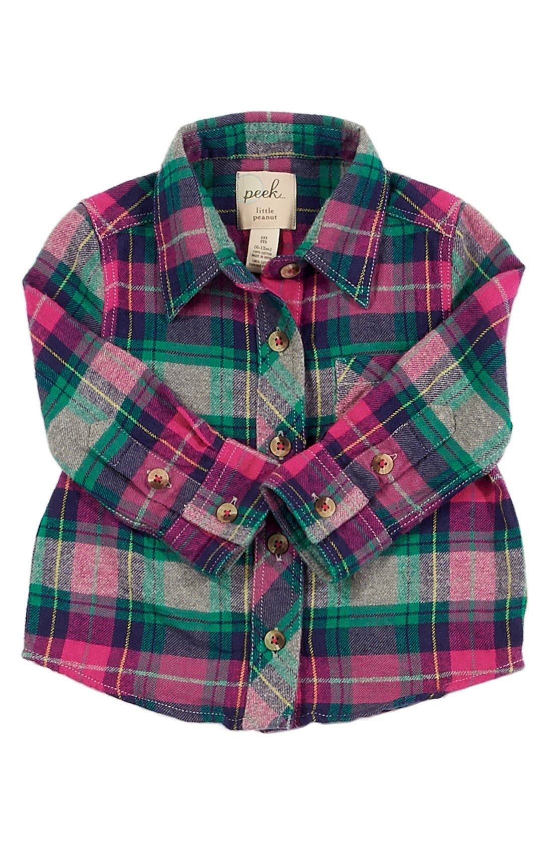 Peek 'Belen' Flannel Shirt (Baby Girls) Nordstrom